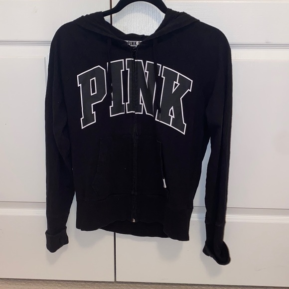 Brand new black zip up hoodie from pink - Picture 1 of 3